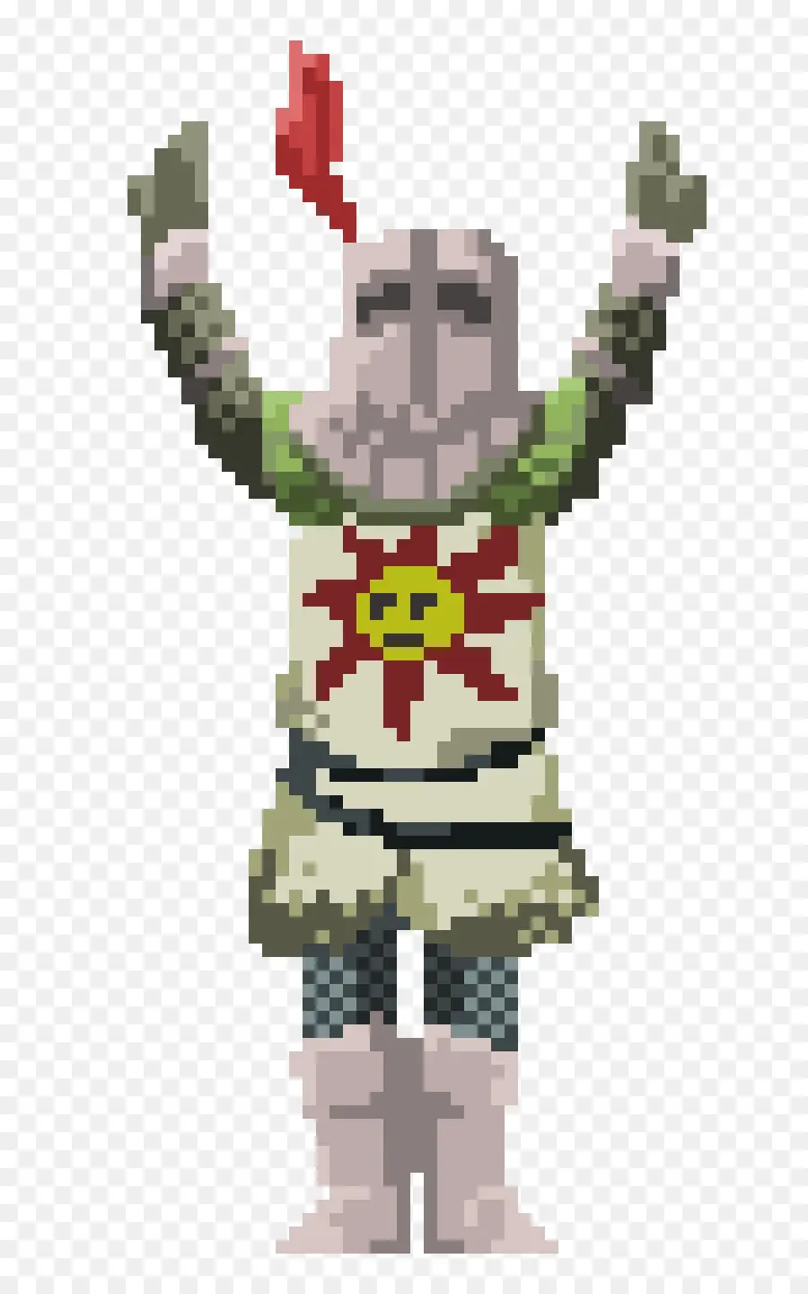 Chevalier Pixel，Armure PNG