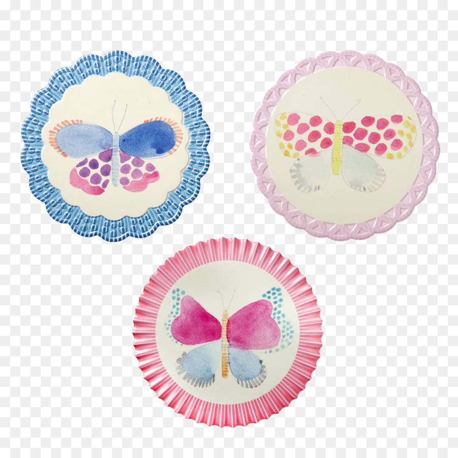 Assiettes Papillon，Décoratif PNG