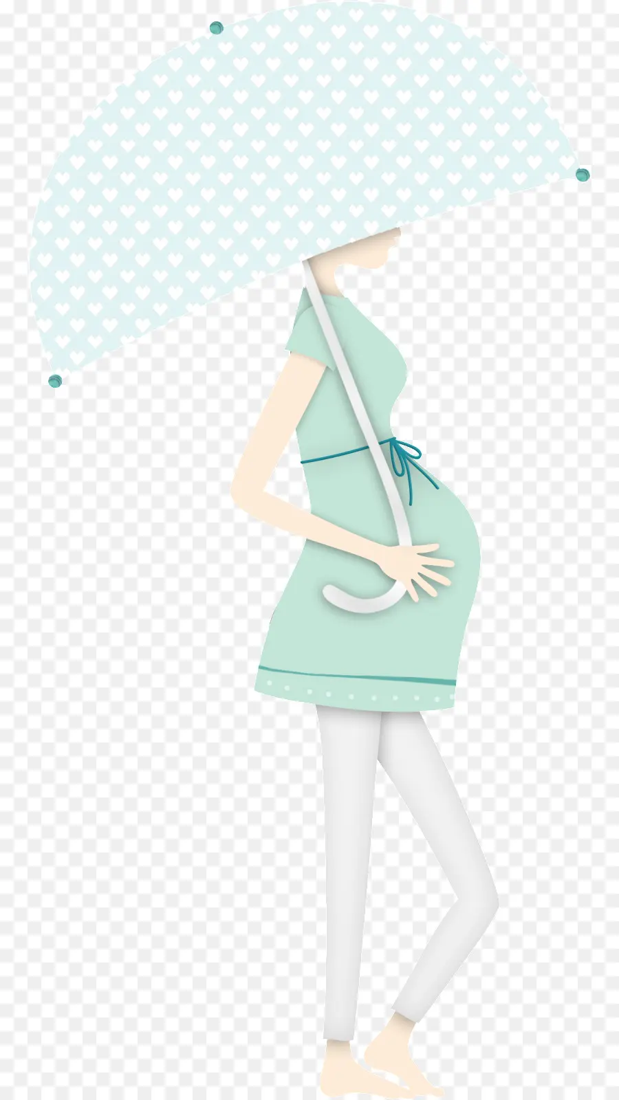 Femme Enceinte，Parapluie PNG