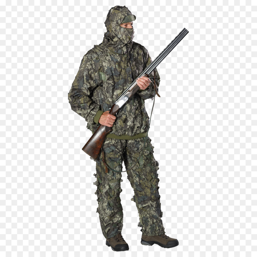 Chasseur En Tenue De Camouflage，Pistolet PNG