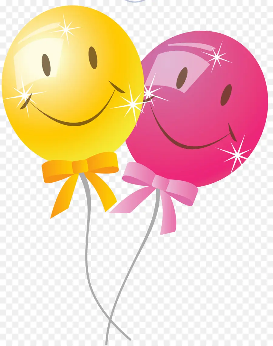 Ballons Souriants，Ballon Jaune PNG