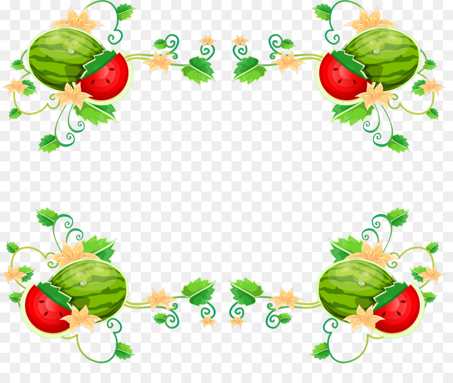 Cadre Pastèque，Fruit PNG