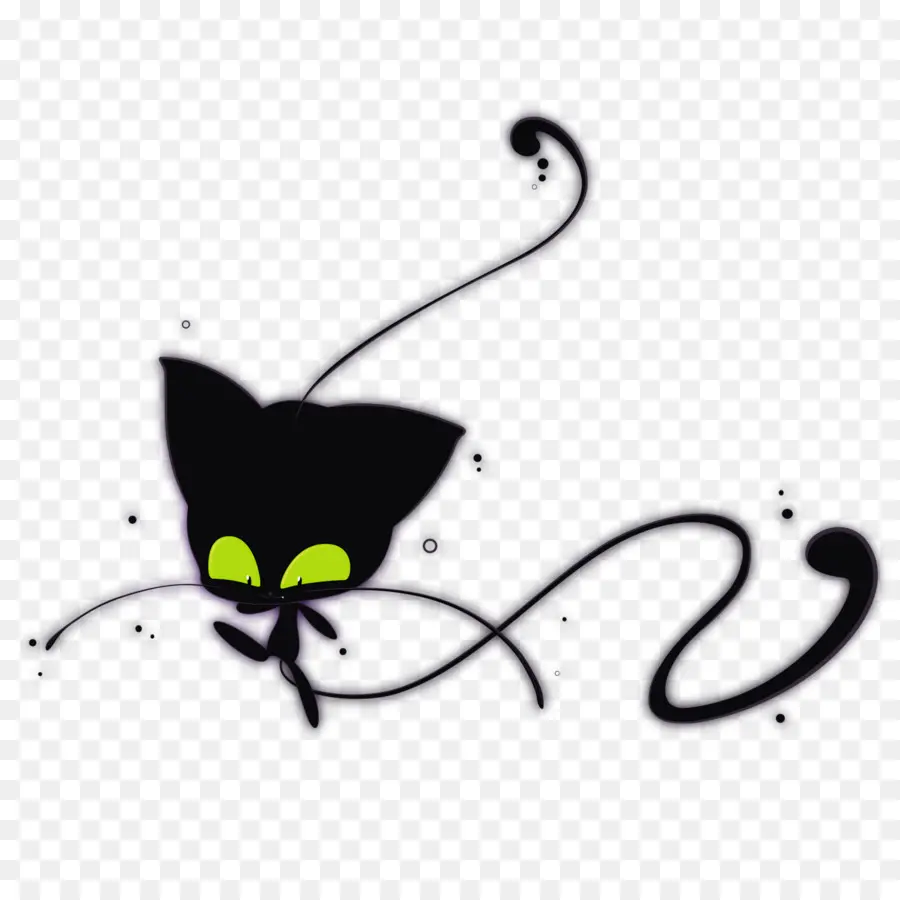 Chat Noir，Yeux Verts PNG