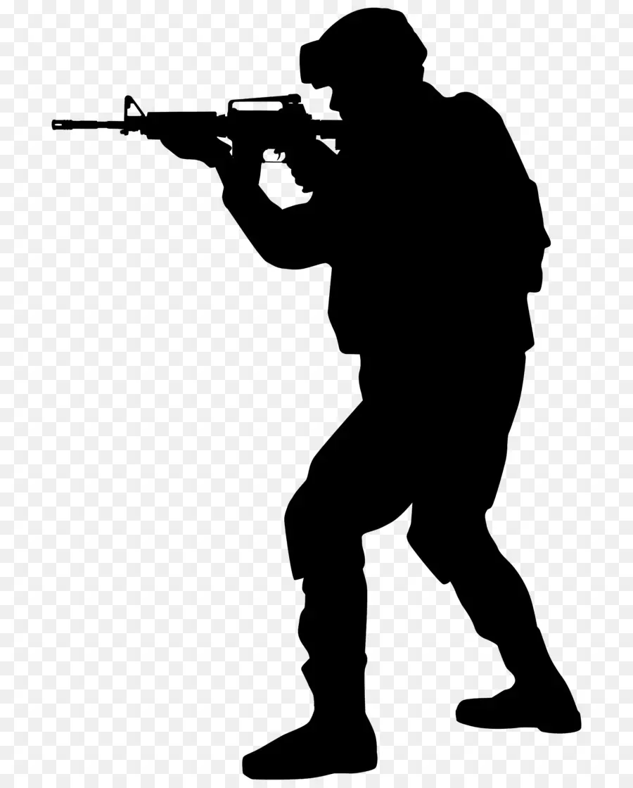 Soldat Silhouette，Militaire PNG