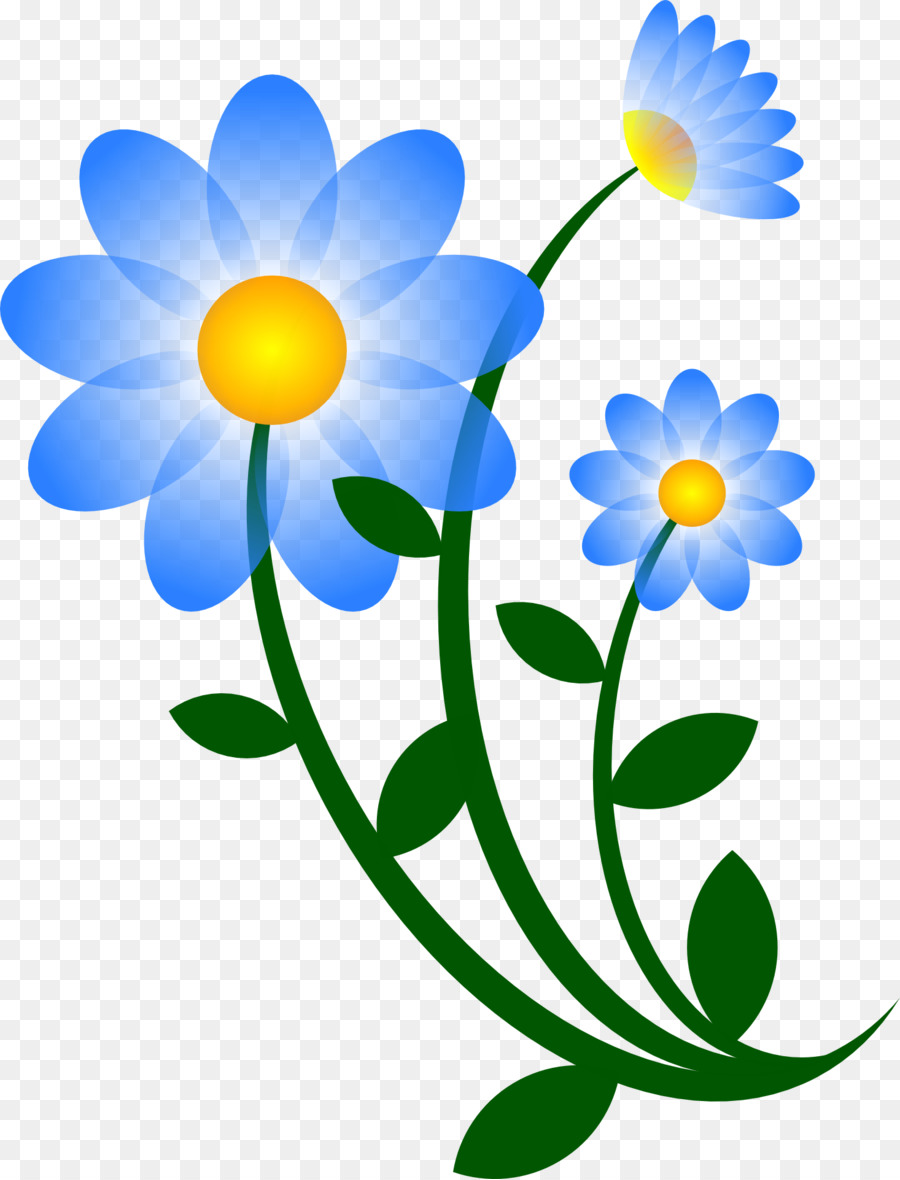 Fleur，Bleu PNG