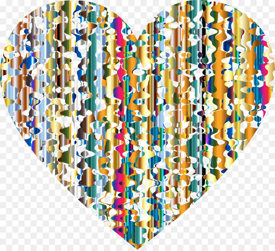 Coeur Coloré，Mosaïque PNG