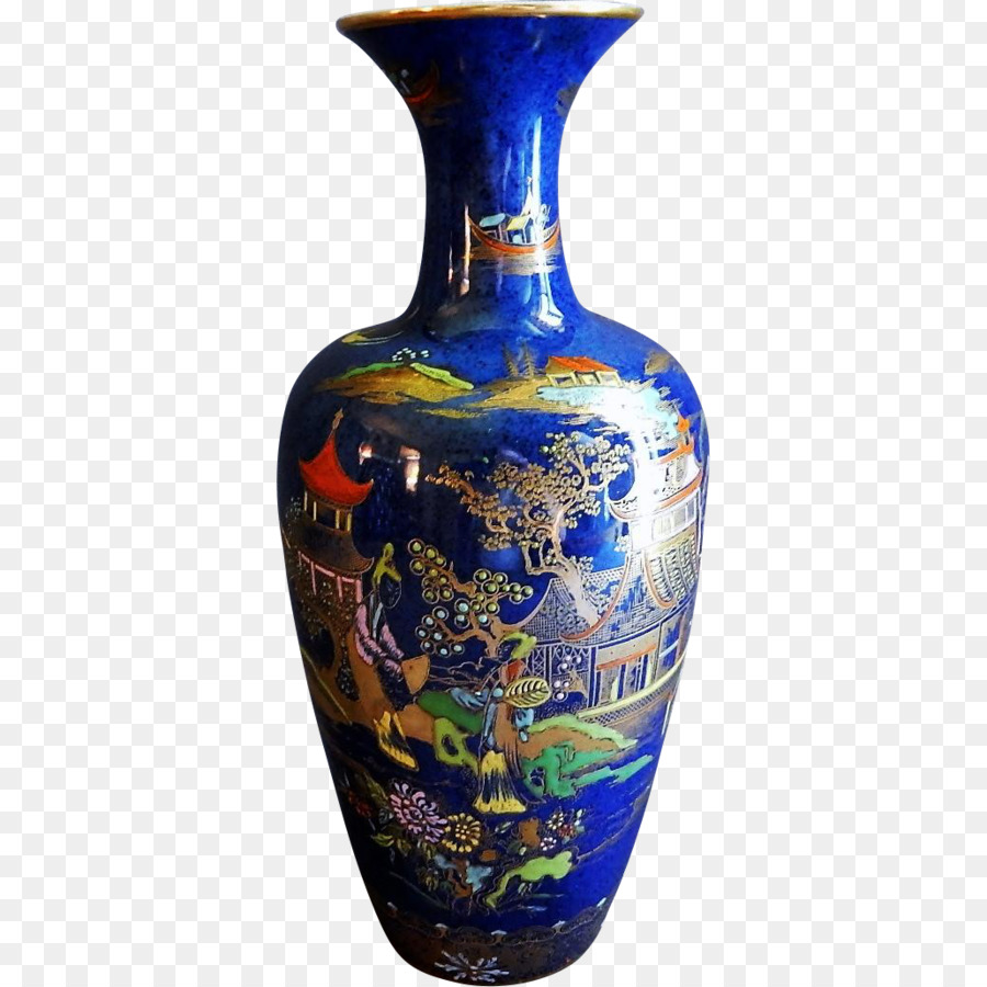 Vase Bleu Et Blanc，Céramique PNG