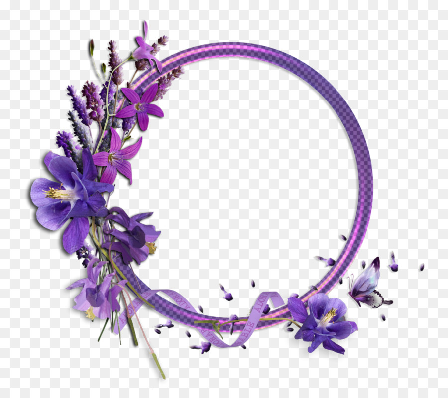 Cadre Floral Violet，Fleurs PNG