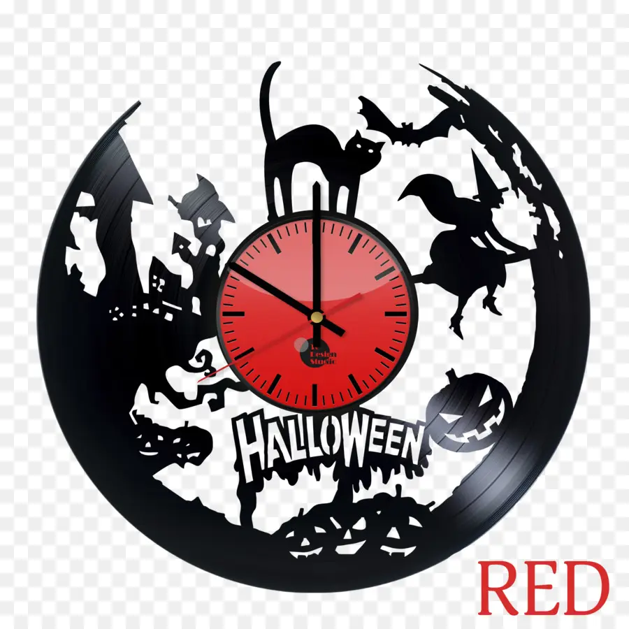 Horloge D'halloween，Chat PNG