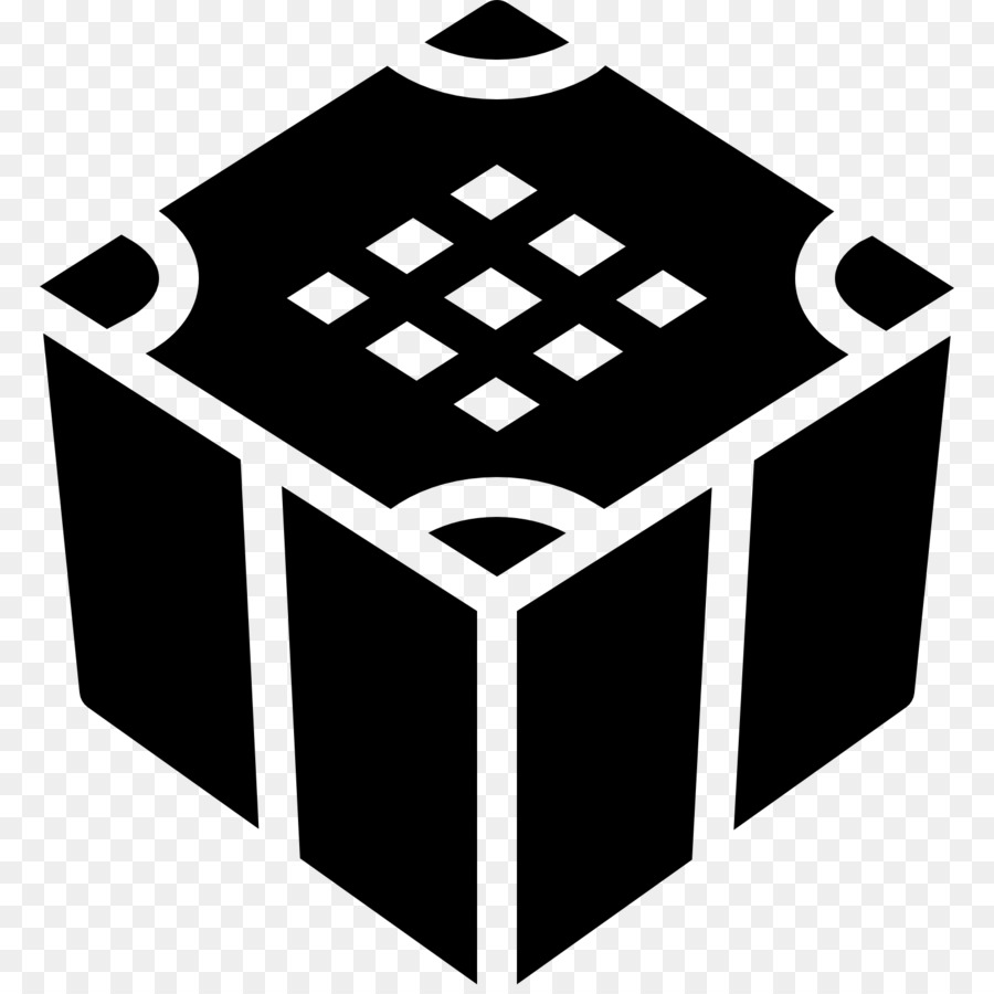 Cube，Noir PNG