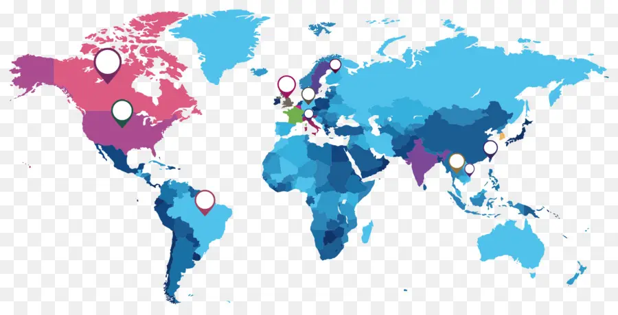 Carte Du Monde，Continents PNG