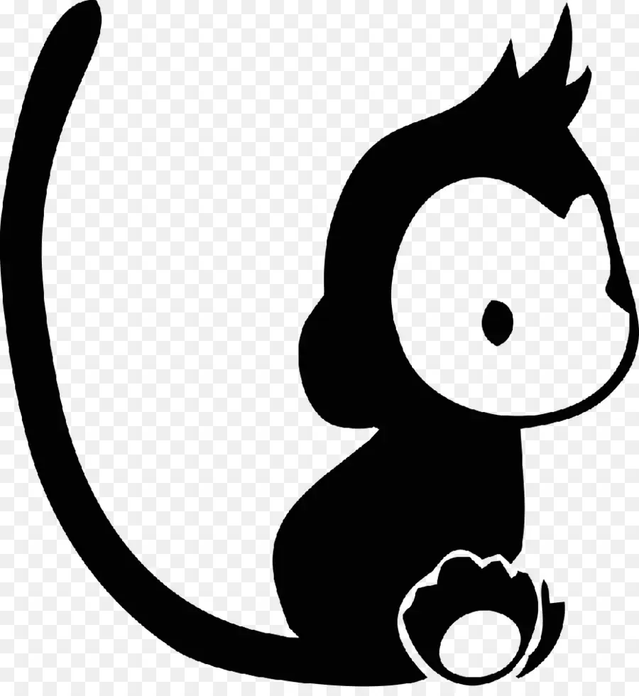 Singe Noir，Queue PNG