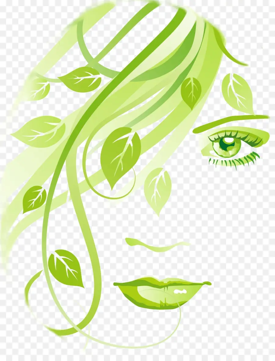 Visage Vert，Feuilles PNG