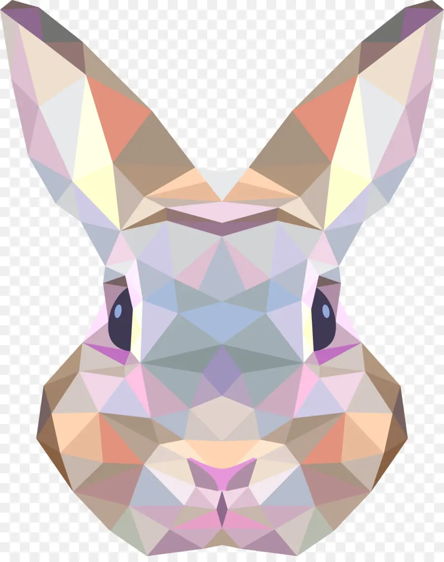 Lapin Géométrique，Oreilles PNG