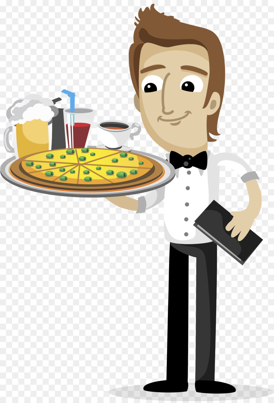 Serveur，Pizza PNG