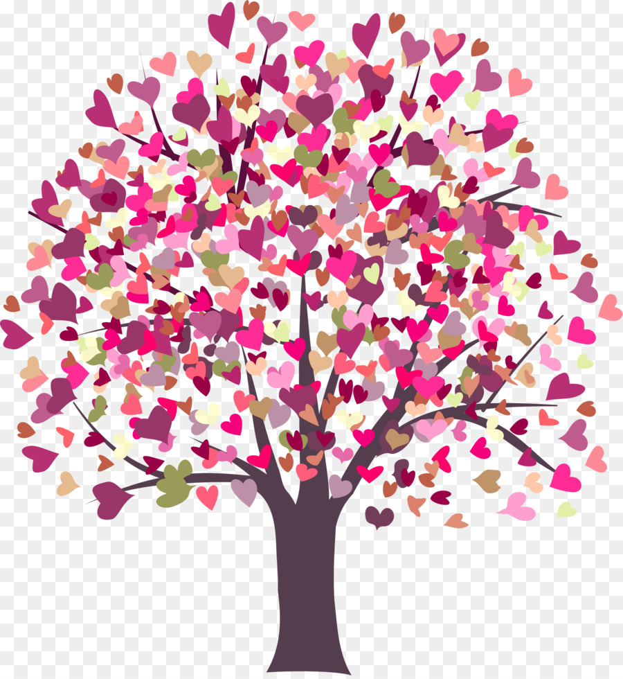 Arbre Coeur，Amour PNG