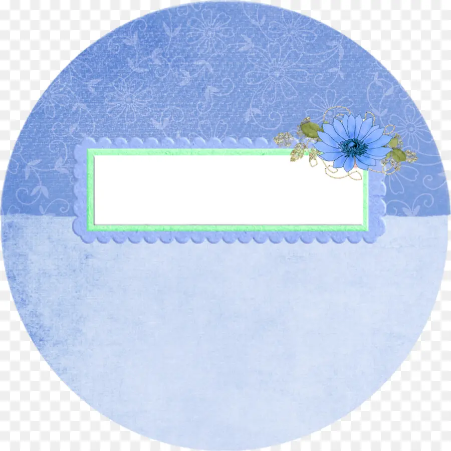 Cadre Floral Bleu，Décoratif PNG