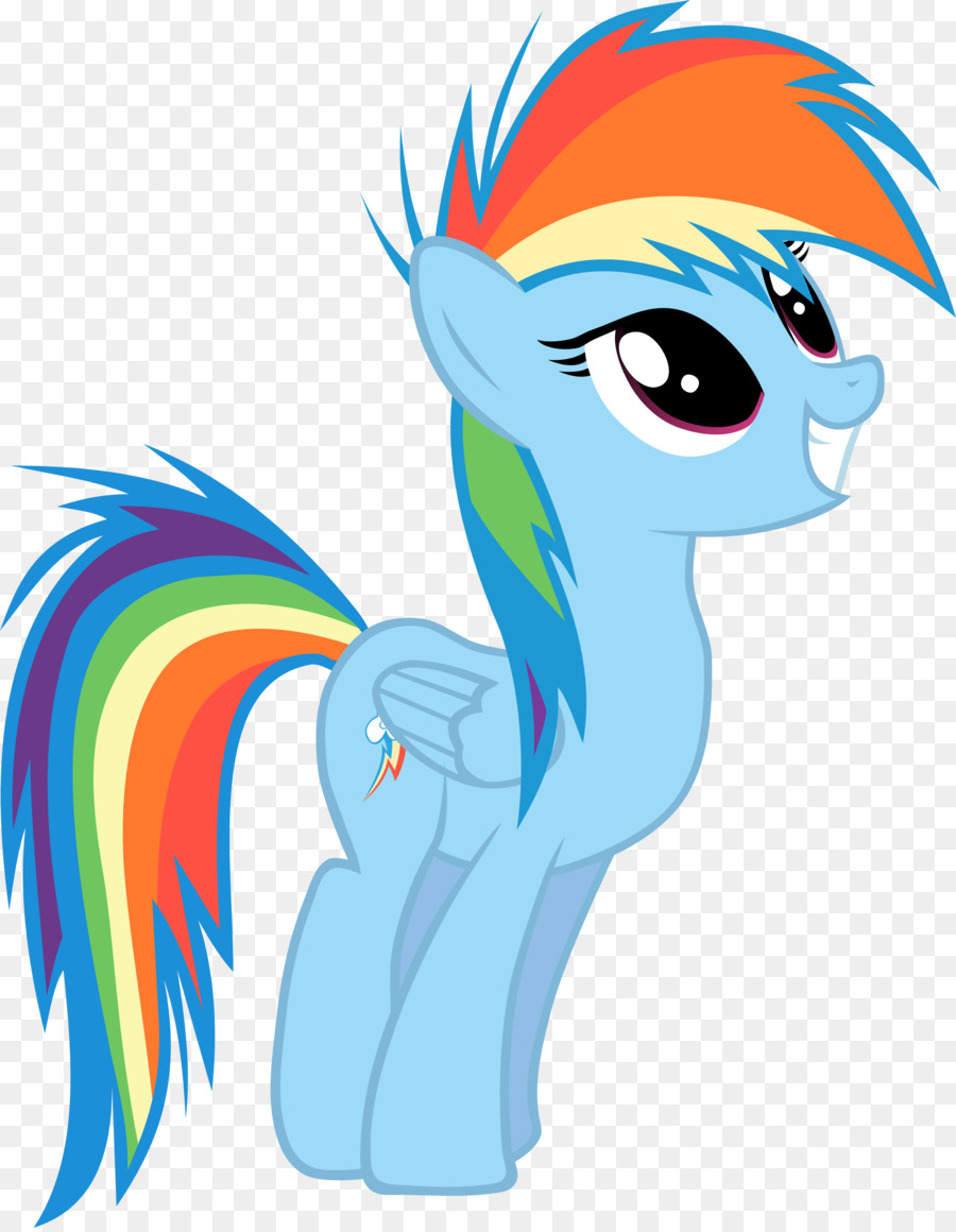 Poney Bleu，Arc En Ciel PNG