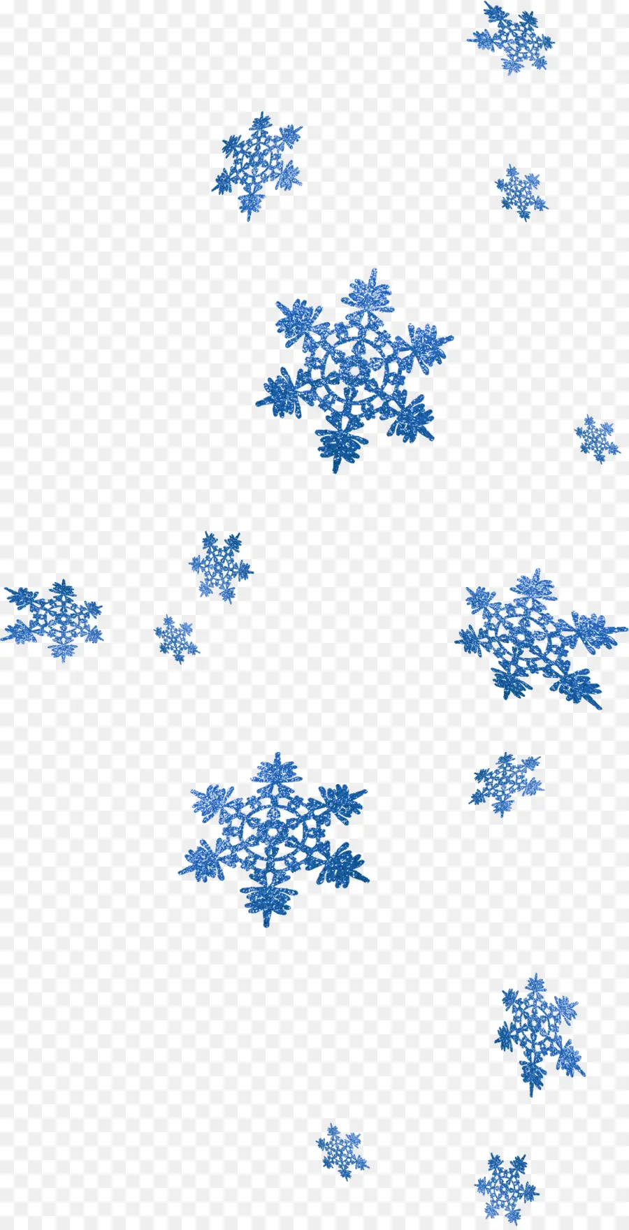 Flocons De Neige，Bleu PNG