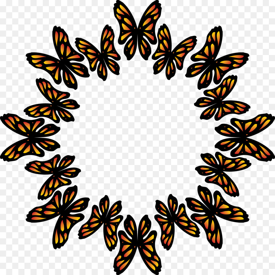 Papillons，Cercle PNG