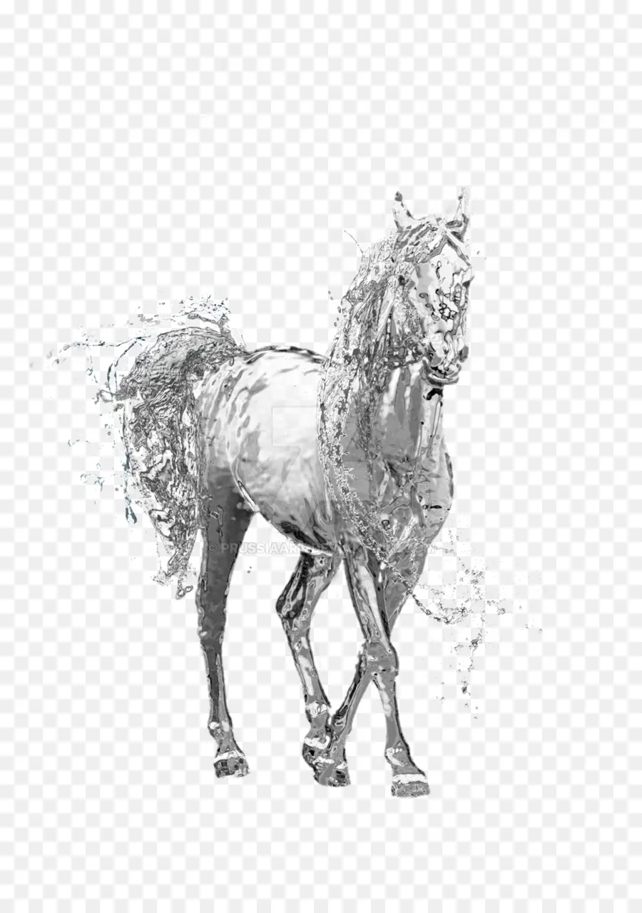 Cheval D'argent，Statue PNG