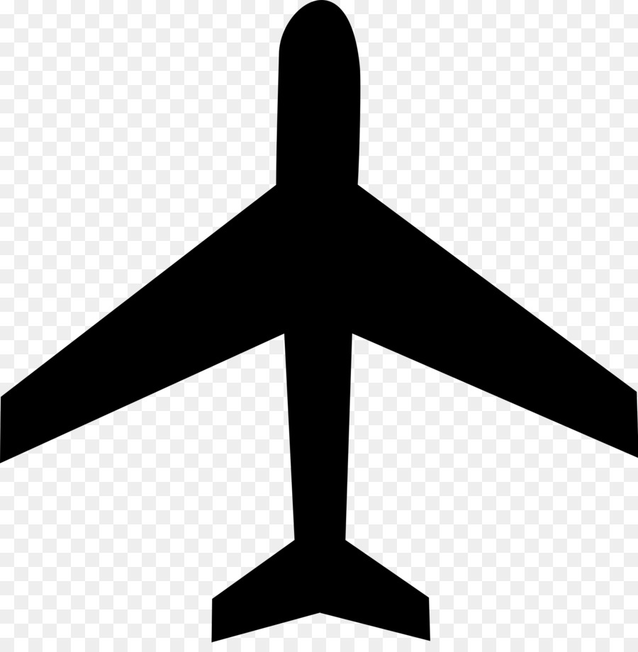 Silhouette D'avion，Noir PNG