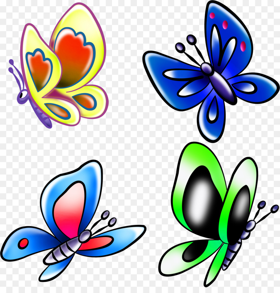 Papillons Colorés，Ailes PNG