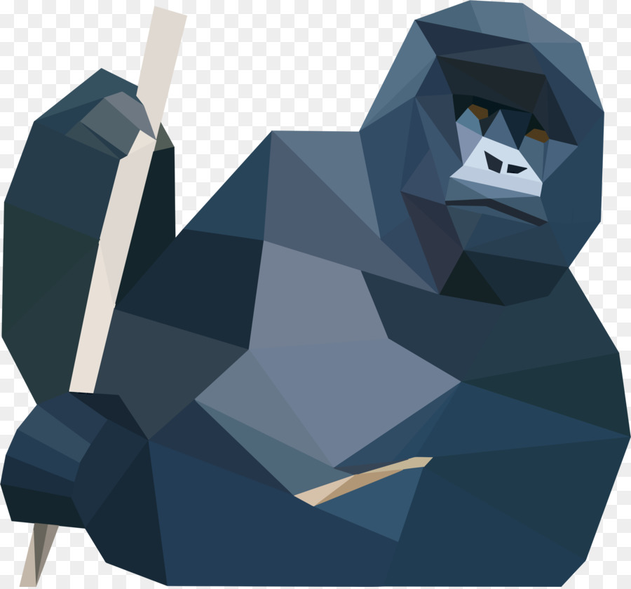 Gorille Polygonal，Singe PNG