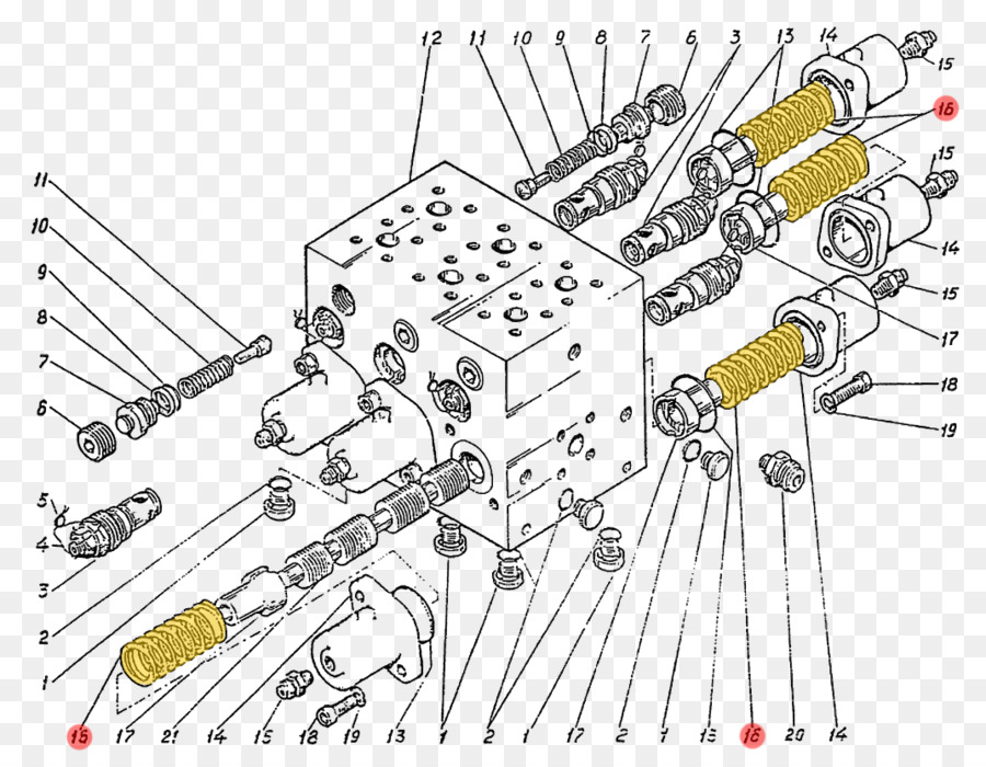 Excavatrice，Moteur Hydraulique PNG