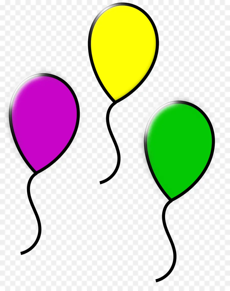 Ballons Colorés，Faire La Fête PNG