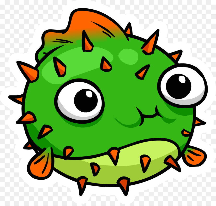 Poisson Globe Vert，Dessin Animé PNG