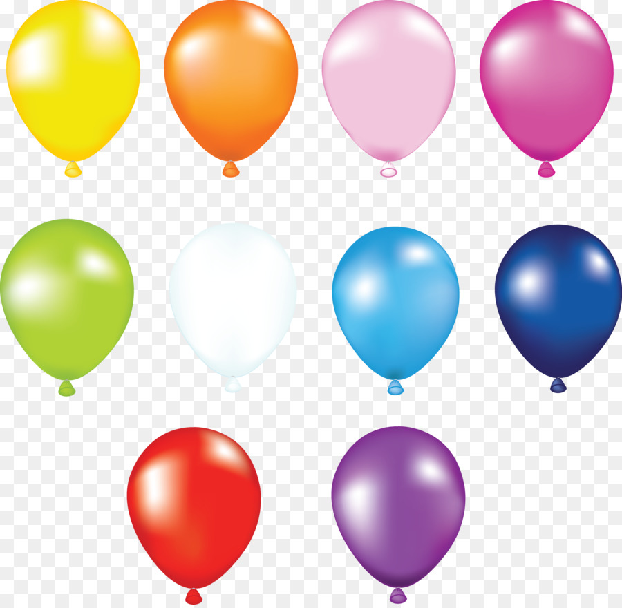 Ballons Colorés，Faire La Fête PNG