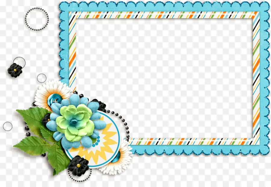 Cadre Décoratif，Fleurs PNG