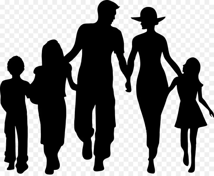 Famille Silhouette，Personnes PNG