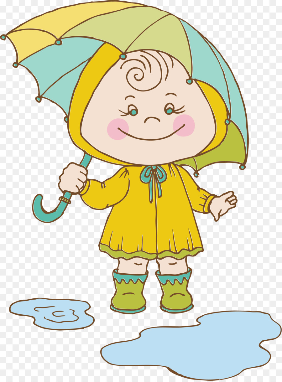 Enfant Mignon Avec Parapluie，Imperméable PNG