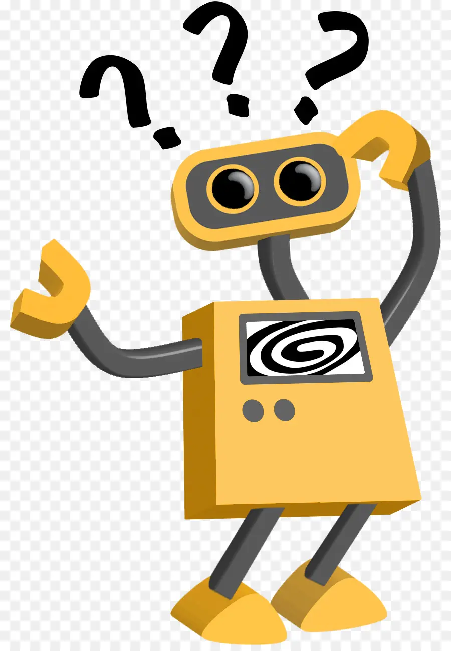 Robot Jaune，Confus PNG