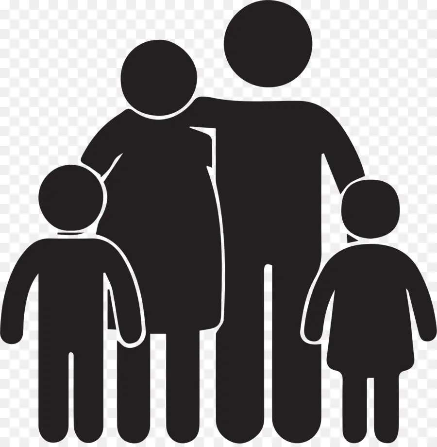 Famille Silhouette，Parents PNG