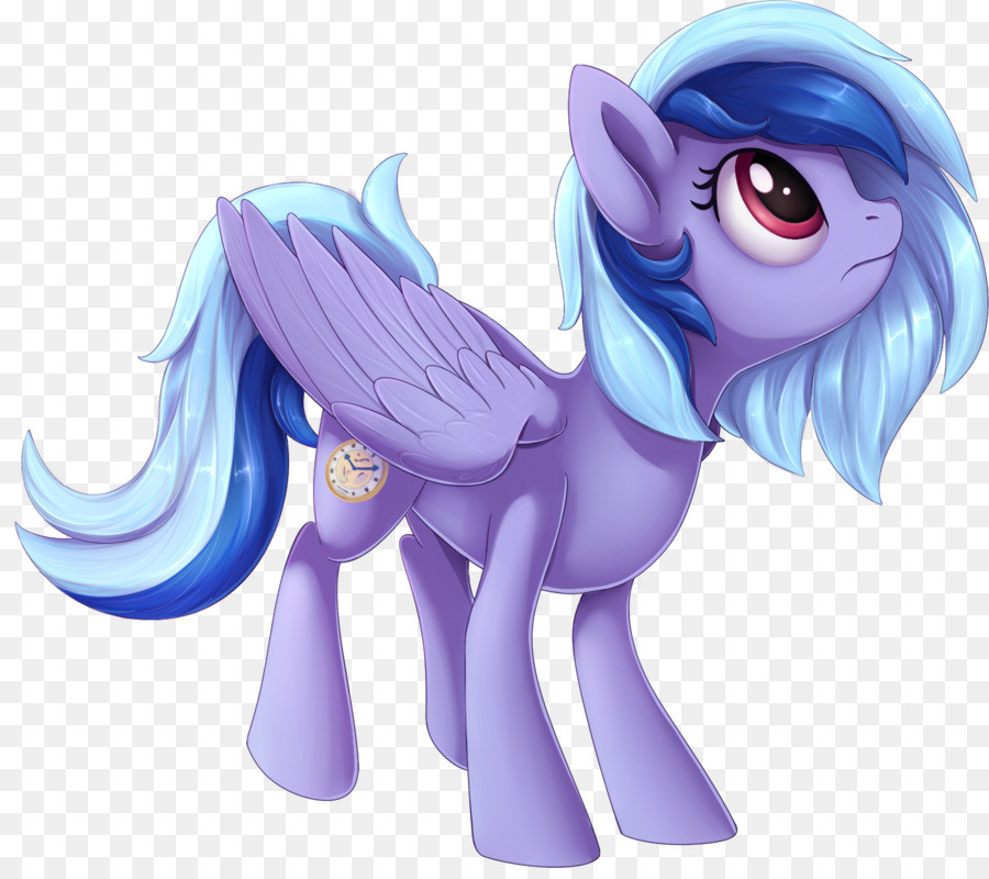 Poney Bleu，Crinière Violette PNG