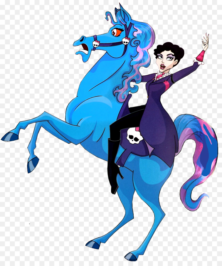 Personnage De Dessin Animé Sur Cheval Bleu，Cavalier PNG