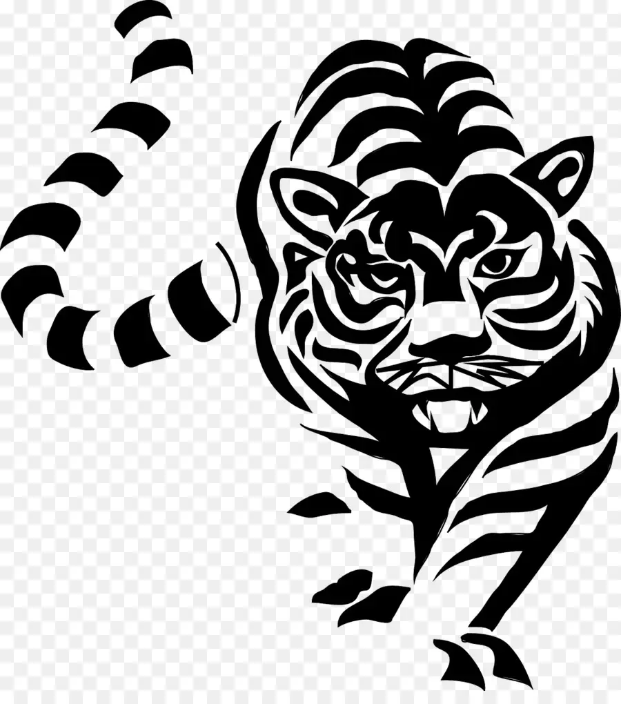 Tigre Blanc，Zodiaque Chinois PNG