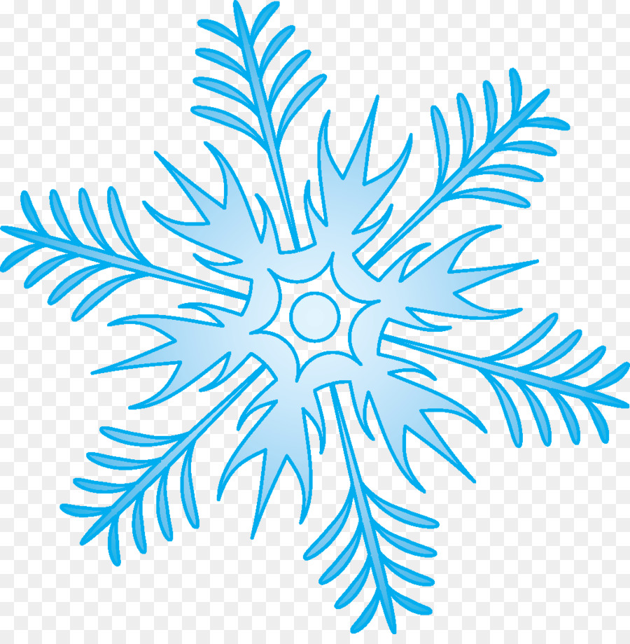 Flocon De Neige Bleu，Hiver PNG