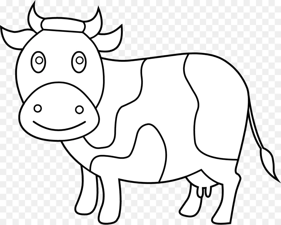 Dessin De Vache，Noir Et Blanc PNG