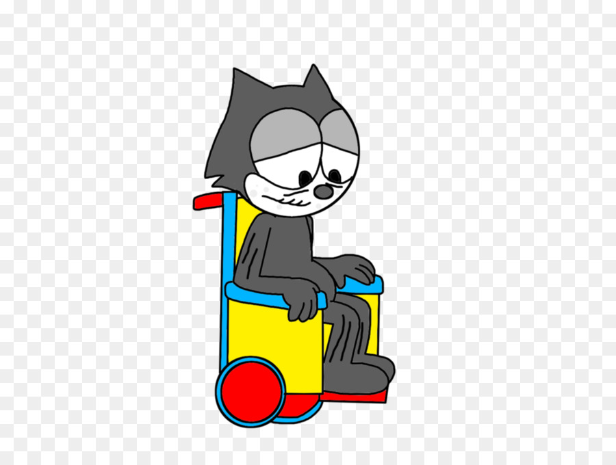 Chat De Dessin Animé En Fauteuil Roulant，Invalidité PNG