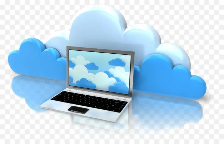 Ordinateur Portable Avec Cloud，Informatique En Nuage PNG