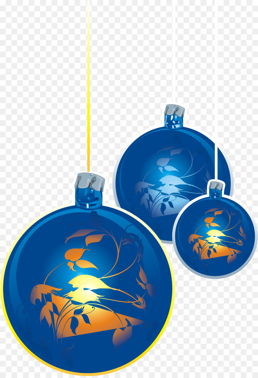 Décorations De Noël，Bleu PNG