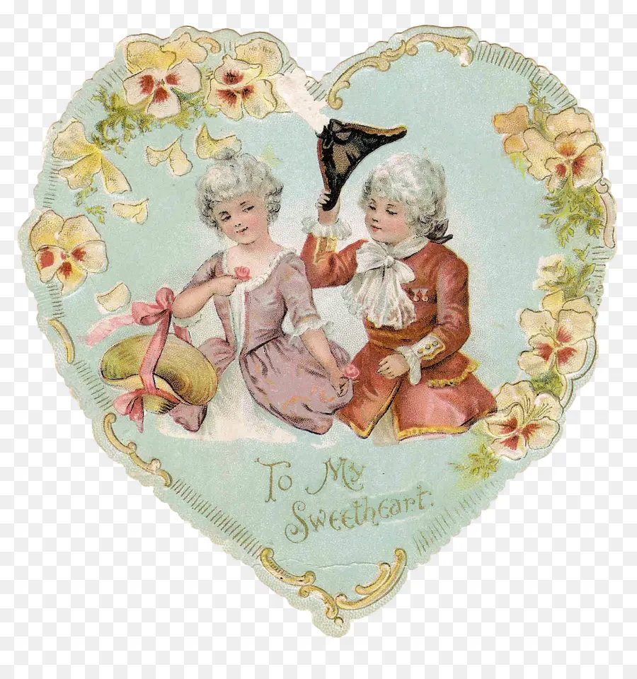 Carte De Saint Valentin Vintage，Cœur PNG