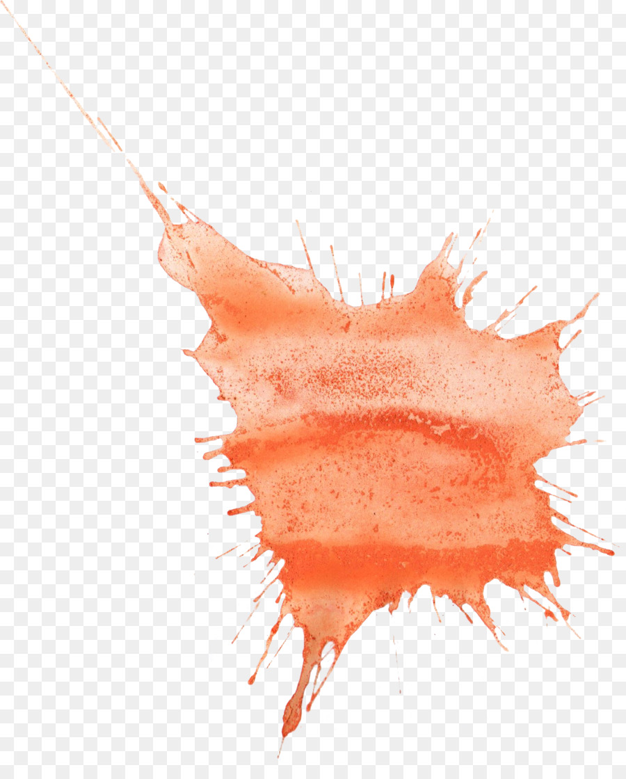 Éclaboussure Orange，Peinture PNG