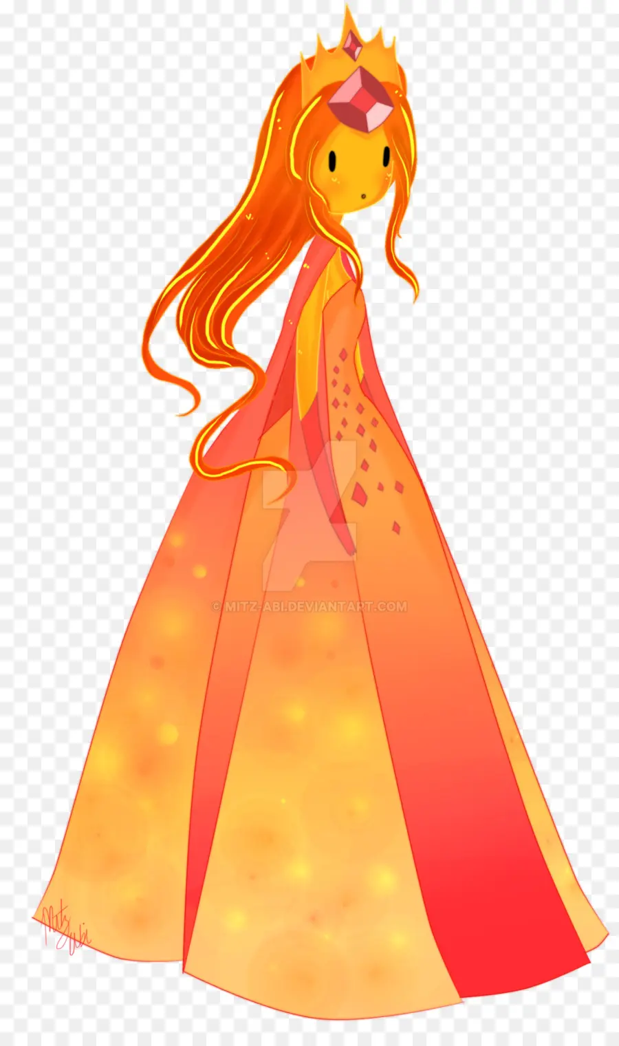 Personnage De Princesse En Robe Orange，Princesse PNG