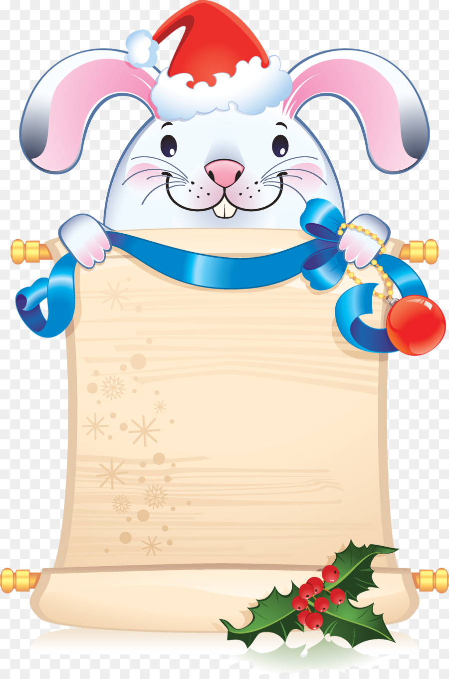 Lapin De Noël，Chapeau De Père Noël PNG