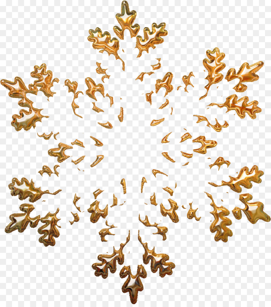 Flocon De Neige Doré，Hiver PNG